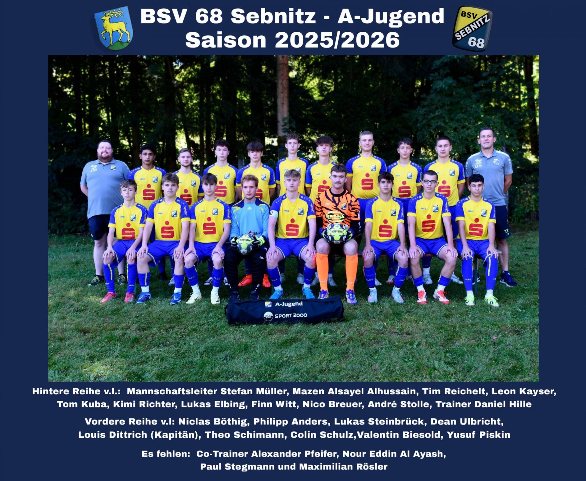 Mannschaftsfoto A-Jugend 25/26